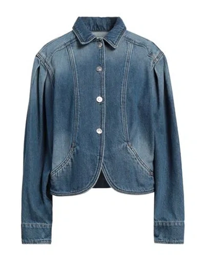Isabel Marant Woman Denim Outerwear Blue Size 4 Cotton