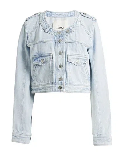 Isabel Marant Woman Denim Outerwear Blue Size 8 Cotton