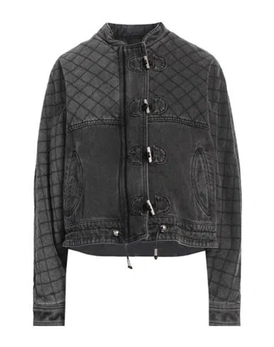 Isabel Marant Woman Denim Outerwear Charcoal Size 8 Cotton