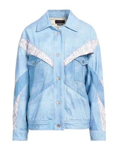 Isabel Marant Woman Denim Outerwear Sky Blue Size 6 Cotton