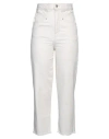 Isabel Marant Woman Denim Pants Ivory Size 8 Cotton In White