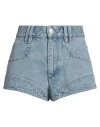 Isabel Marant Woman Denim Shorts Blue Size 8 Cotton In Blue