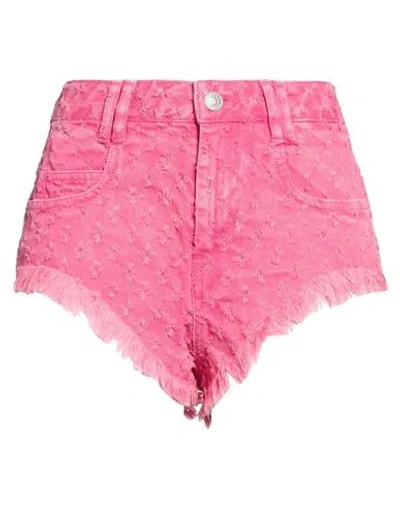 Isabel Marant Woman Denim Shorts Fuchsia Size 2 Cotton In Pink