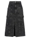 Isabel Marant Woman Denim Skirt Charcoal Size 6 Cotton, Polyester In Multi