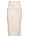 Isabel Marant Woman Denim Skirt Ivory Size 2 Lyocell, Cotton, Polyester In Multi