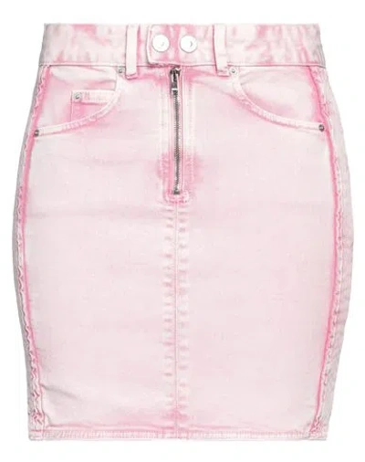 Isabel Marant Woman Denim Skirt Pink Size 10 Cotton, Elastane