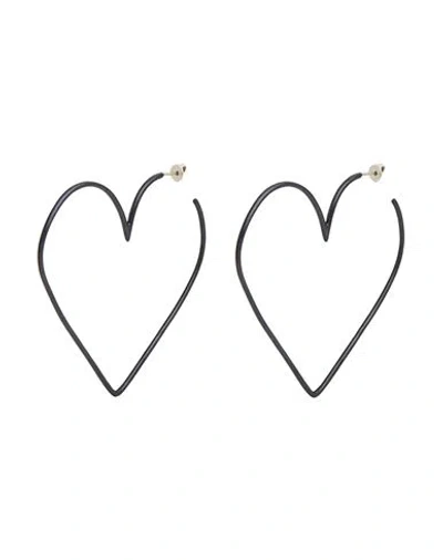Isabel Marant Woman Earrings Black Size - Brass In Burgundy