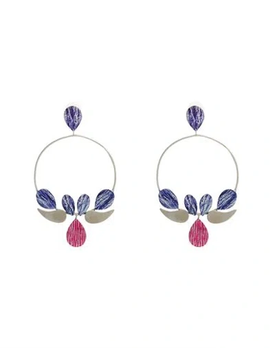 Isabel Marant Woman Earrings Blue Size - Brass