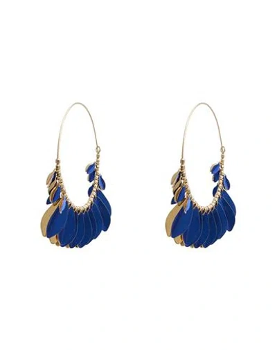 Isabel Marant Woman Earrings Blue Size - Brass, Polyurethane