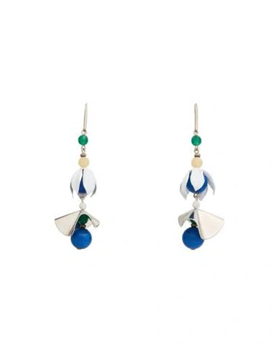 Isabel Marant Woman Earrings Blue Size - Brass, Stone, Acrylic