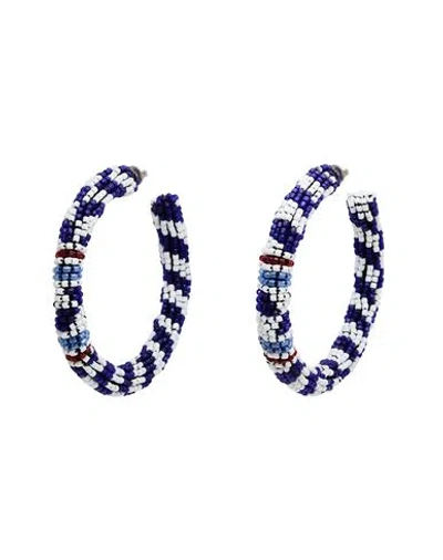 Isabel Marant Woman Earrings Blue Size - Metal