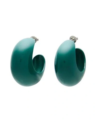 Isabel Marant Woman Earrings Dark Green Size - Brass, Resin