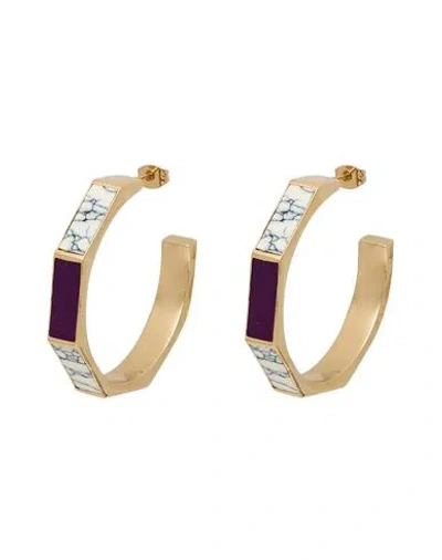 Isabel Marant Gold Hoop Earrings In Multi