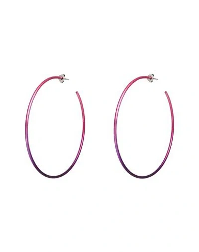 Isabel Marant Woman Earrings Fuchsia Size - Brass, Polyurethane In Pink