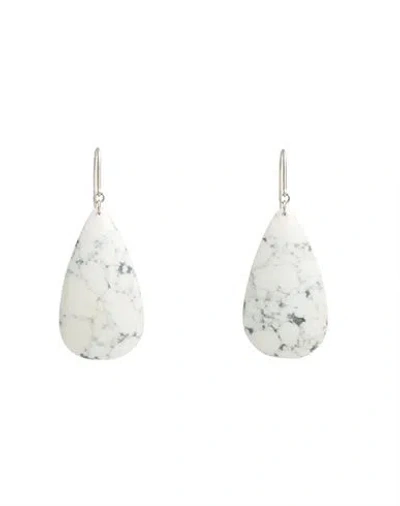 Isabel Marant Woman Earrings Light Grey Size - Resin, Brass
