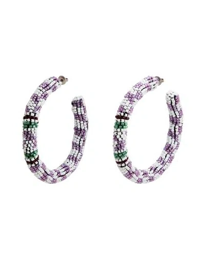 Isabel Marant Woman Earrings Lilac Size - Metal In Purple