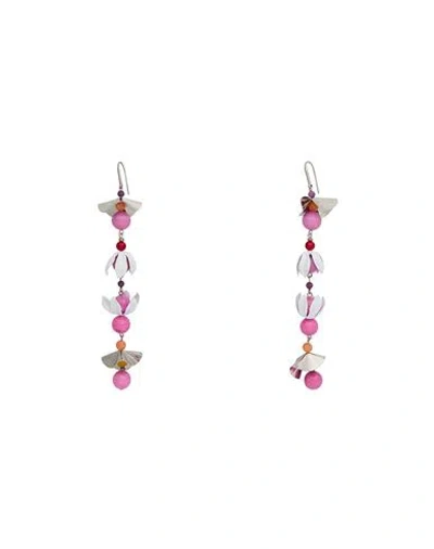 Isabel Marant Woman Earrings Pink Size - Metal