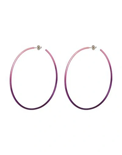 Isabel Marant Woman Earrings Purple Size - Brass, Polyurethane