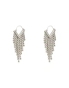 Isabel Marant Woman Earrings Silver Size - Brass, Glass In Metallic