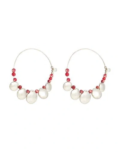 Isabel Marant Woman Earrings Silver Size - Brass, Stone