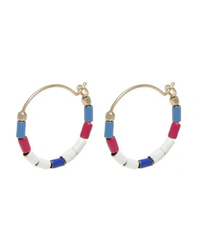 Isabel Marant Woman Earrings White Size - Brass, Natural Resin