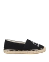 Isabel Marant Black Espadrillas With Logo Print In Cotton Woman In Black