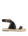 Isabel Marant Illya Eyelet-detailing Suede Espadrilles In Black