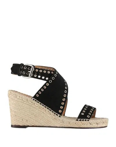 Isabel Marant Woman Espadrilles Black Size 7.5 Leather