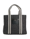 Isabel Marant Woman Handbag Lead Size - Wool, Polyester, Cow Leather In Grey