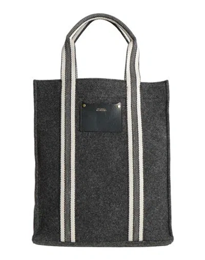 Isabel Marant Woman Handbag Charcoal Size - Wool, Polyester, Cow Leather In Grey