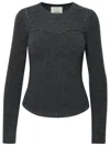 ISABEL MARANT ISABEL MARANT WOMAN ISABEL MARANT 'BRUMEA' SWEATER IN GREY CAHMERE BLEND