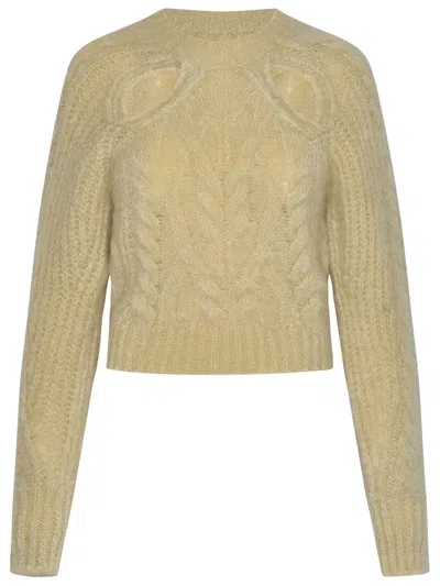 Isabel Marant Beige Mohair Blend  Cashmere Sweater In Cream