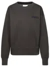 ISABEL MARANT ISABEL MARANT 'SHAD' BLACK COTTON BLEND SWEATSHIRT WOMAN