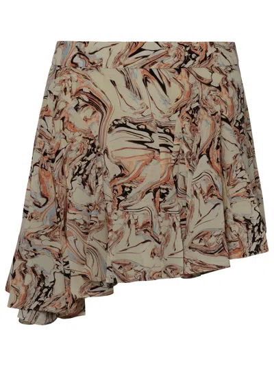 Isabel Marant 'teyana' Skirt In Beige Silk Woman In Cream