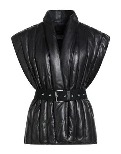 Isabel Marant Woman Jacket Black Size 4 Lambskin, Polyester, Polypropylene