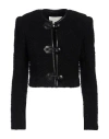 Isabel Marant Woman Jacket Black Size 10 Wool, Virgin Wool, Polyamide, Lambskin In Black