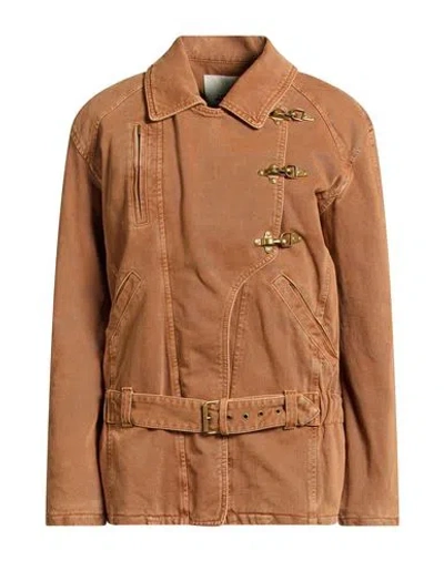 Isabel Marant Woman Jacket Brown Size 10 Organic Cotton, Organic Hemp