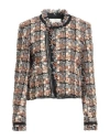 Isabel Marant Woman Jacket Brown Size 8 Wool, Synthetic Fibers, Cotton, Mohair Wool, Alpaca Wool