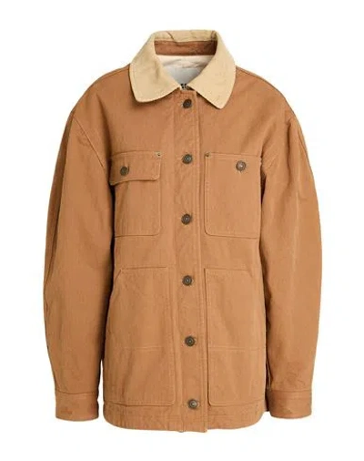 Isabel Marant Woman Jacket Camel Size 6 Cotton In Neutral