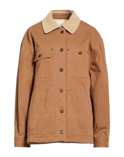 Isabel Marant Woman Jacket Light Brown Size 4 Cotton
