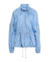 Isabel Marant Woman Jacket Sky Blue Size 8 Polyamide, Silk In Blue
