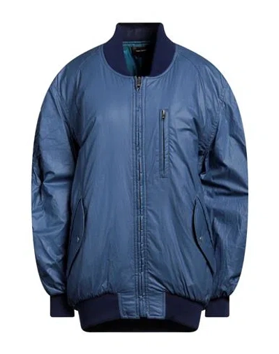 Isabel Marant Woman Jacket Slate Blue Size 2 Cotton, Acrylic, Wool, Elastane, Polyamide