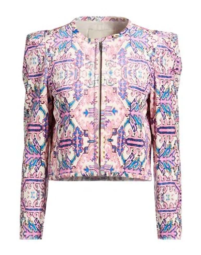 Isabel Marant Woman Jacket White Size 2 Viscose, Paper In Multi