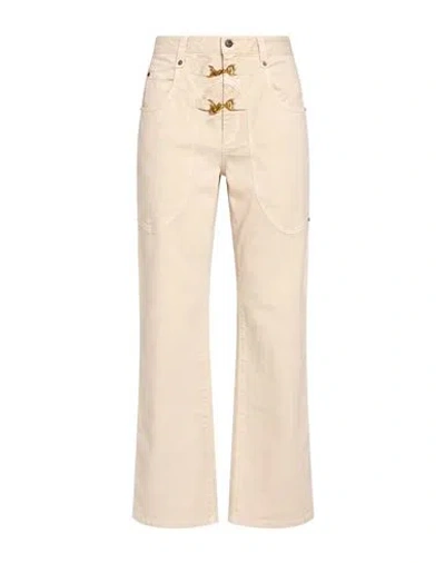 Isabel Marant Woman Jeans Beige Size 10 Cotton, Hemp In Sand