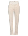 Isabel Marant Woman Jeans Beige Size 12 Cotton In Beige