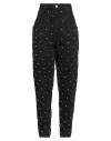 Isabel Marant Woman Jeans Black Size 8 Cotton, Brass In Black