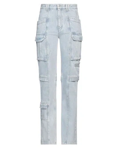 Isabel Marant Woman Jeans Blue Size 6 Cotton In Gray