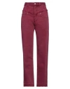 Isabel Marant Noemie Raw-edge Straight Leg Jeans In Red