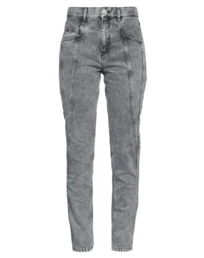 Isabel Marant Woman Jeans Lead Size 8 Cotton In Gray