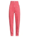 Isabel Marant Woman Jeans Red Size 8 Cotton In Pink
